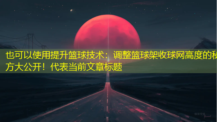提升篮球技术：调整篮球架收球网高度的秘方大公开！
